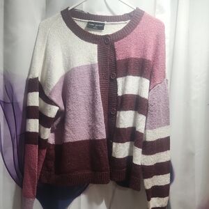 Lane Bryant Women's Colorblock Cardigan. Size 14/16. EUC